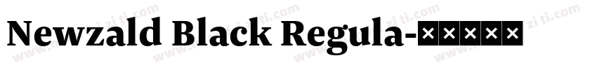 Newzald Black Regula字体转换